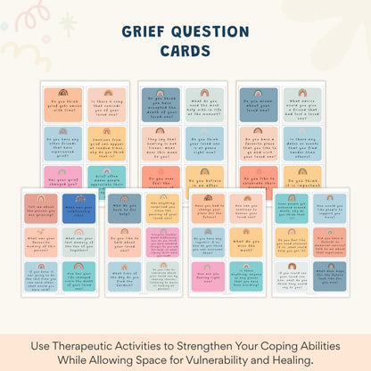 Grief and Loss Therapy Workbook Bundle – 140+ Pages of Healing Tools for Kids, Teens & Adults