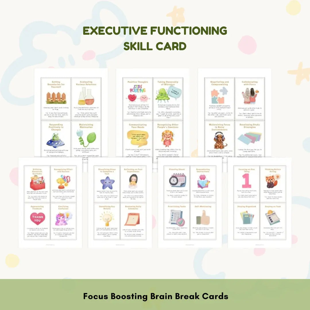 ADHD Executive Functioning Worksheet Bundle for Kids & Teens | Emotional Regulation, Time Management & Focus Tools (130+ Pages) Wiseovia