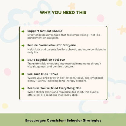 ADHD Executive Functioning Worksheet Bundle for Kids & Teens | Emotional Regulation, Time Management & Focus Tools (130+ Pages) Wiseovia