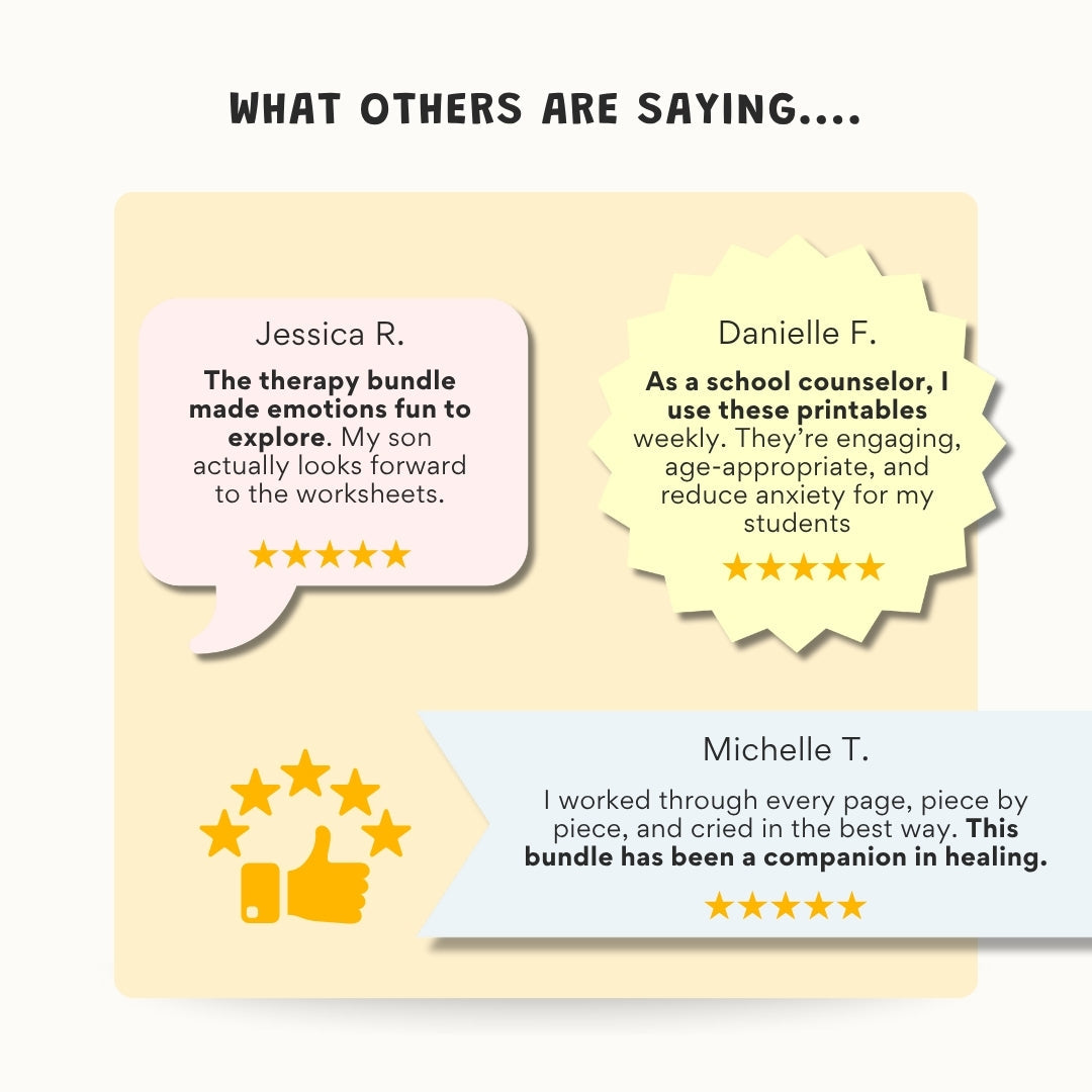 Kids Therapy Bundle – 260+ Pages of Coping Skills, Emotions & Mental Health Worksheets for Kids