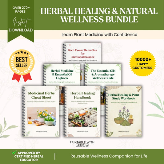 Holistic Herbal Healing & Natural Wellness Bundle - Herbs, Oils & Emotional Support
