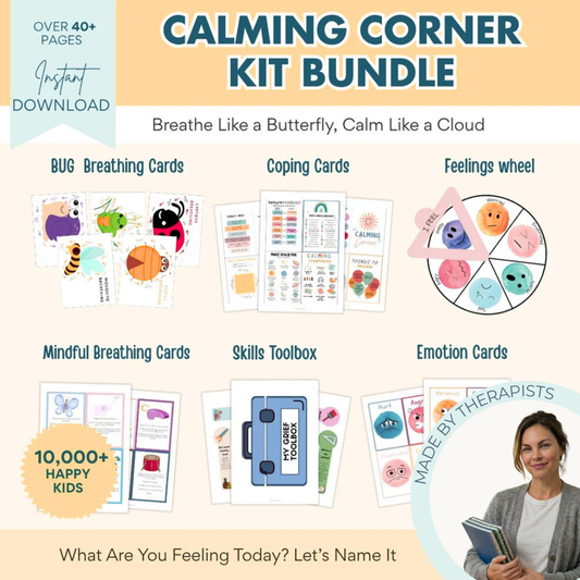 Calming Corner Kit Bundle – 40+ Printable Emotional Regulation & Coping Tools for Kids Wiseovia