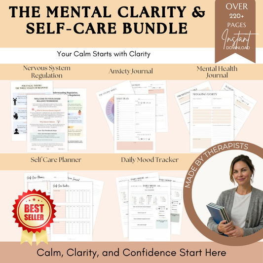 The Mental Clarity & Self-Care Bundle – 5 Therapist Tools for Focus, Calm, and Inner Balance Wiseovia