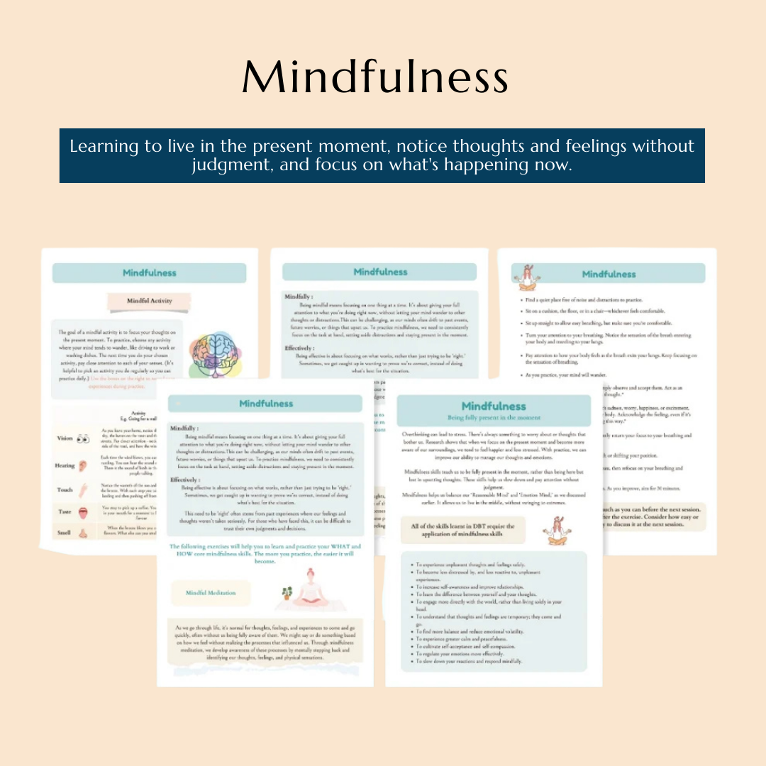 Neurodivergent Friendly DBT Skills, DBT Worksheets, DBT, Emotional Regulation, Neurodivergent, Autism, bpd, therapy worksheets, borderline Wiseovia