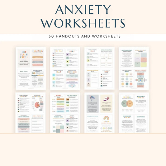 Therapy Worksheet 90% Off Bundle, Psychology Resources, Inner Critic, Boundaries, Trauma, Acceptance Therapy, Safety Plan, Planner, Affirmations, GAD Wiseovia