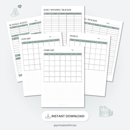Budget Planner Printable, Finance Planner, Monthly Budget, Weekly Budget, Budget Template