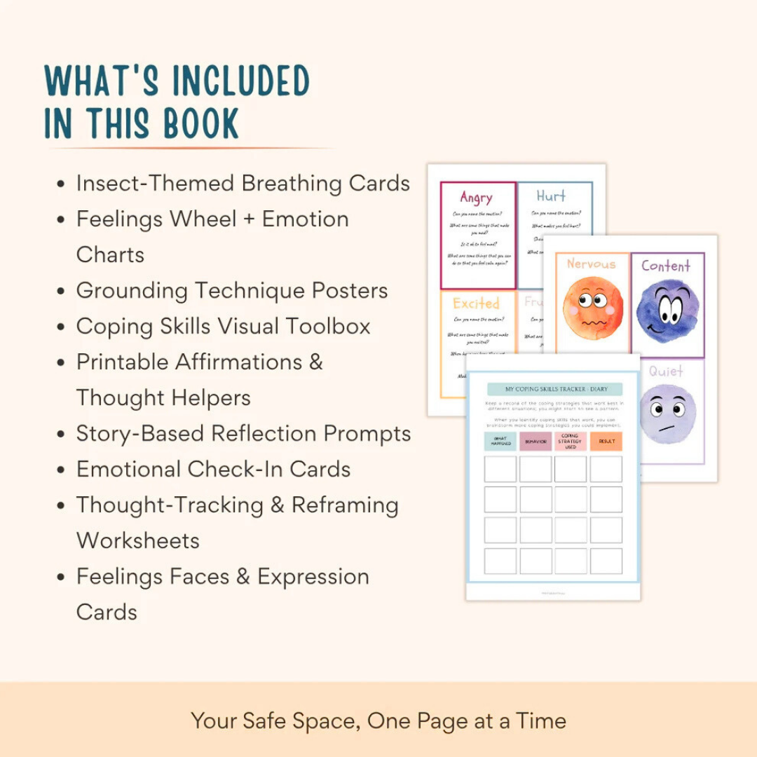 Calming Corner Kit Bundle – 40+ Printable Emotional Regulation & Coping Tools for Kids Wiseovia