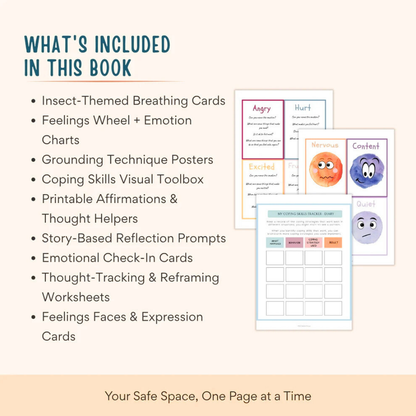 Calming Corner Kit Bundle – 40+ Printable Emotional Regulation & Coping Tools for Kids Wiseovia