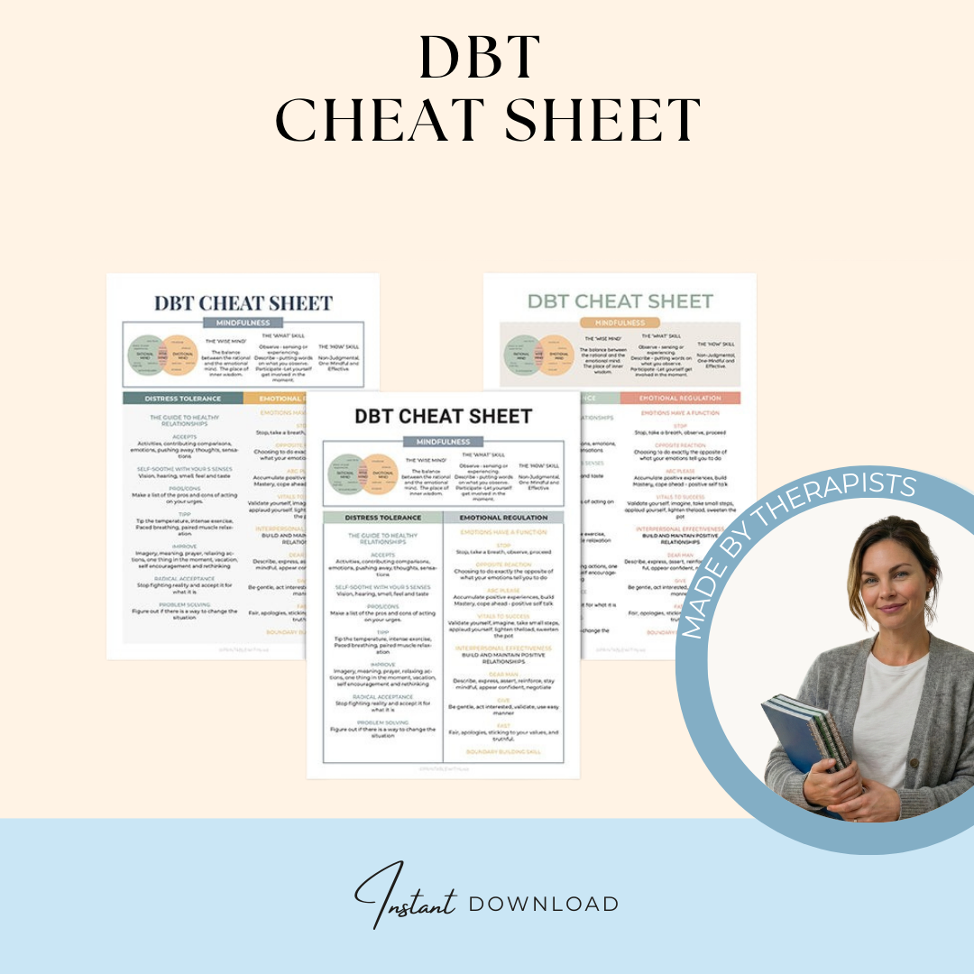 DBT Mega Bundle 90% off bundle, DBT Skills, DBT Workbook, Therapy Worksheet, Therapy Tools, DBT Flash Cards, DBT Cheat Sheet Wiseovia