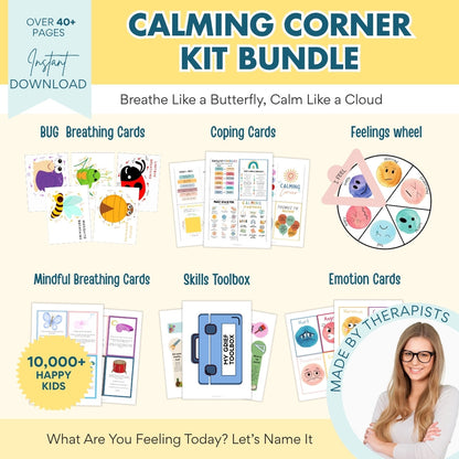 Calming Corner Kit Bundle – 40+ Printable Emotional Regulation & Coping Tools for Kids