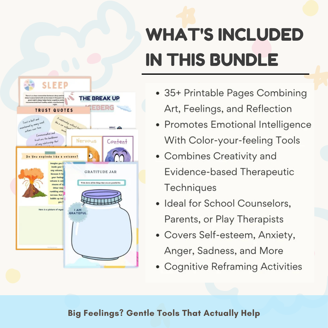Kids Therapy Bundle – 260+ Pages of Coping Skills, Emotions & Mental Health Worksheets for Kids Wiseovia