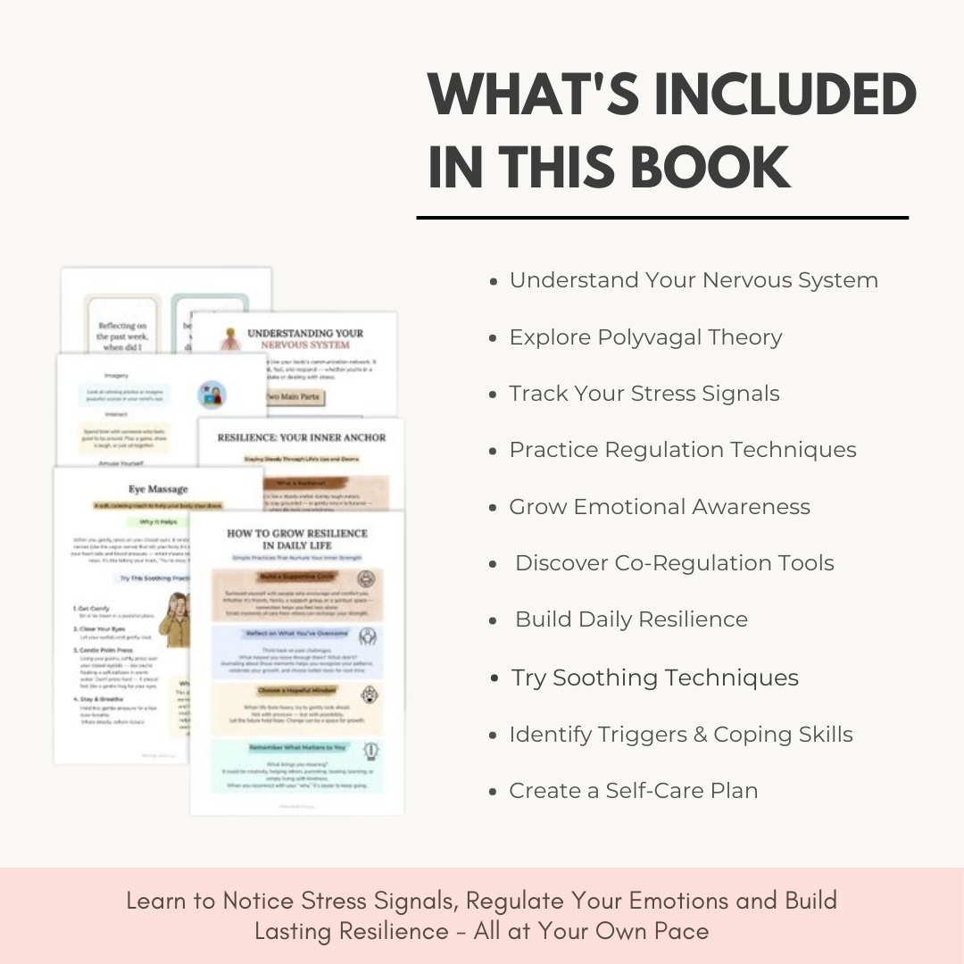 Nervous System Regulation Workbook, Somatic Exercise Polyvagal Theory Ladder Vagus Vagal Nerve Therapy Techniques Worksheets Co-regulation Wiseovia