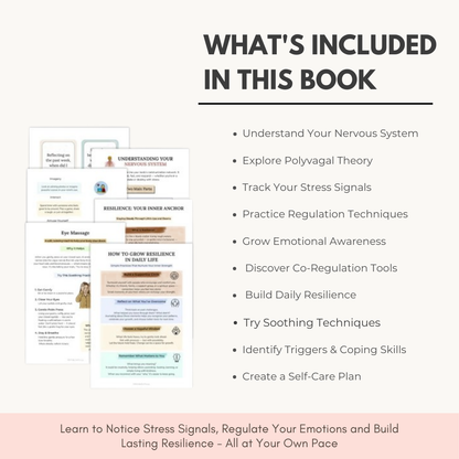 Nervous System Regulation Workbook, Somatic Exercise Polyvagal Theory Ladder Vagus Vagal Nerve Therapy Techniques Worksheets Co-regulation Wiseovia