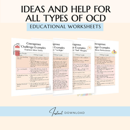 OCD Therapy Worksheets | OCD Tracker and Journal Pages | OCD Management Solutions | Self-Care Workbook Printable Wiseovia