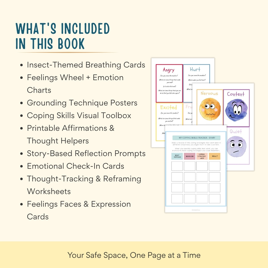 Calming Corner Kit Bundle – 40+ Printable Emotional Regulation & Coping Tools for Kids