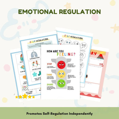 ADHD Executive Functioning Worksheet Bundle for Kids & Teens | Emotional Regulation, Time Management & Focus Tools (130+ Pages) Wiseovia