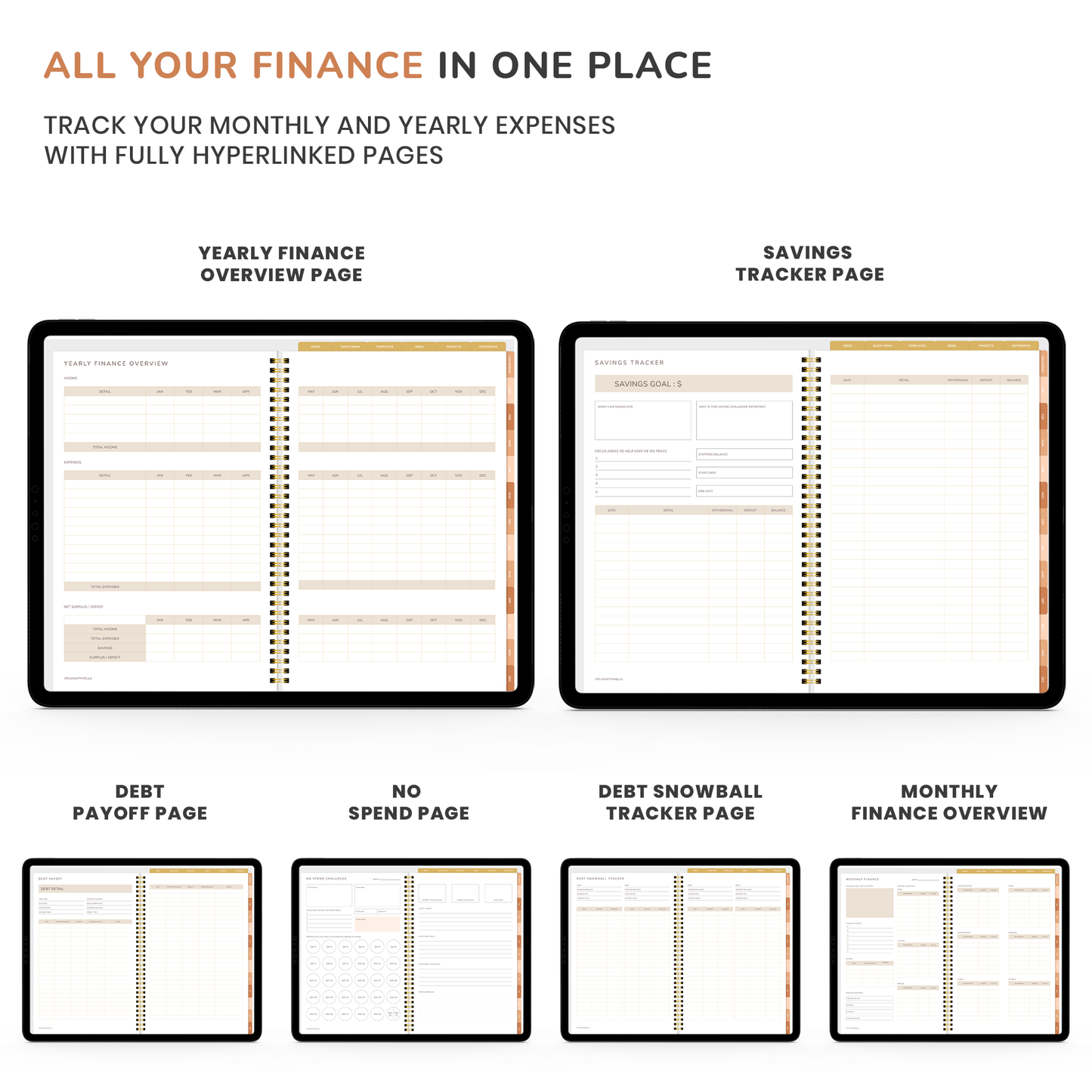 Digital Planner, Goodnotes Planner, iPad Planner, Notability Planner, Dated Digital Planner, 2026 2027 Undated Planner - BOHO THEME PLANNER