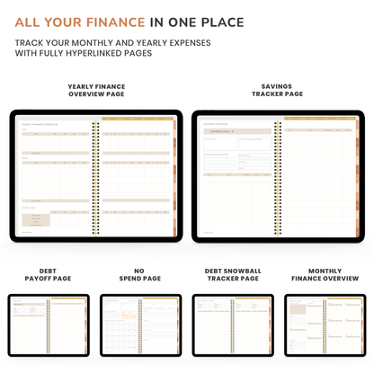 Digital Planner, Goodnotes Planner, iPad Planner, Notability Planner, Dated Digital Planner, 2026 2027 Undated Planner - BOHO THEME PLANNER