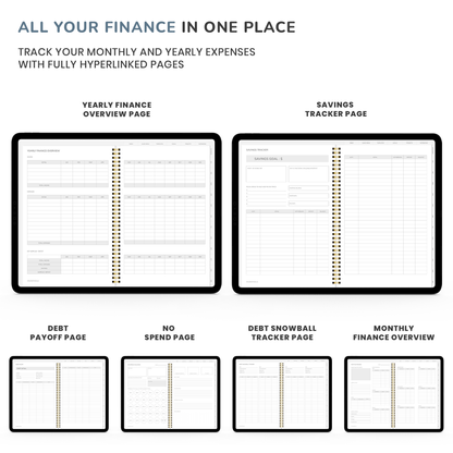MODERN - NEUTRAL MINIMAL DIGITAL PLANNER - Digital Planner, Goodnotes Planner, iPad Planner, Notability Planner, Dated Digital Planner, 2026 2027 Undated Planner