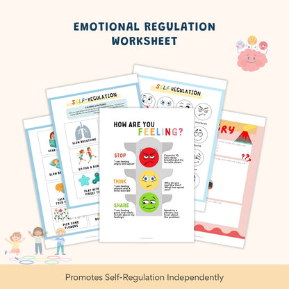 ADHD Executive Functioning Worksheet Bundle for Kids & Teens | Emotional Regulation, Time Management & Focus Tools (130+ Pages)