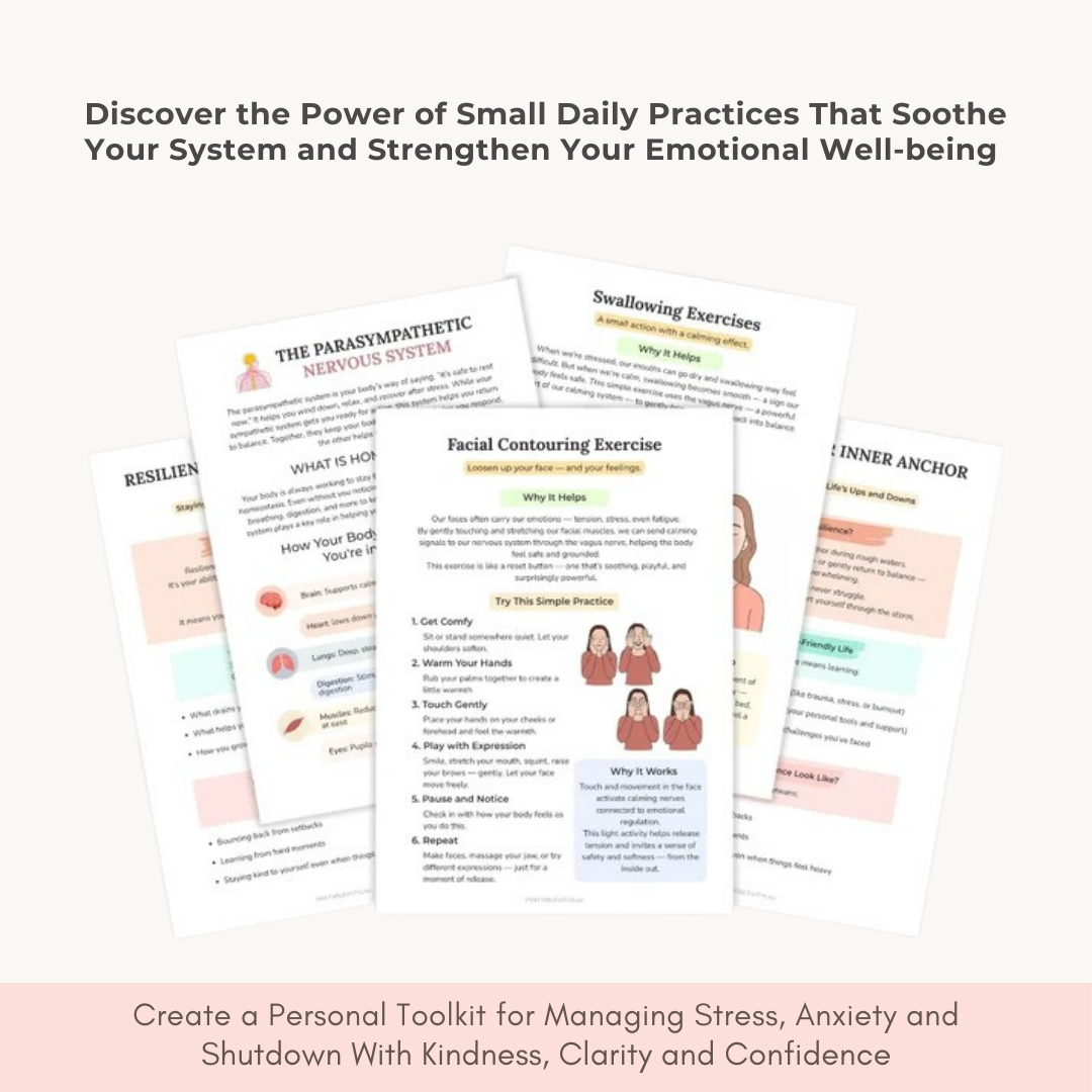 Nervous System Regulation Workbook, Somatic Exercise Polyvagal Theory Ladder Vagus Vagal Nerve Therapy Techniques Worksheets Co-regulation Wiseovia