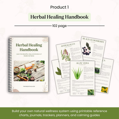 Holistic Herbal Healing & Natural Wellness Bundle - Herbs, Oils & Emotional Support