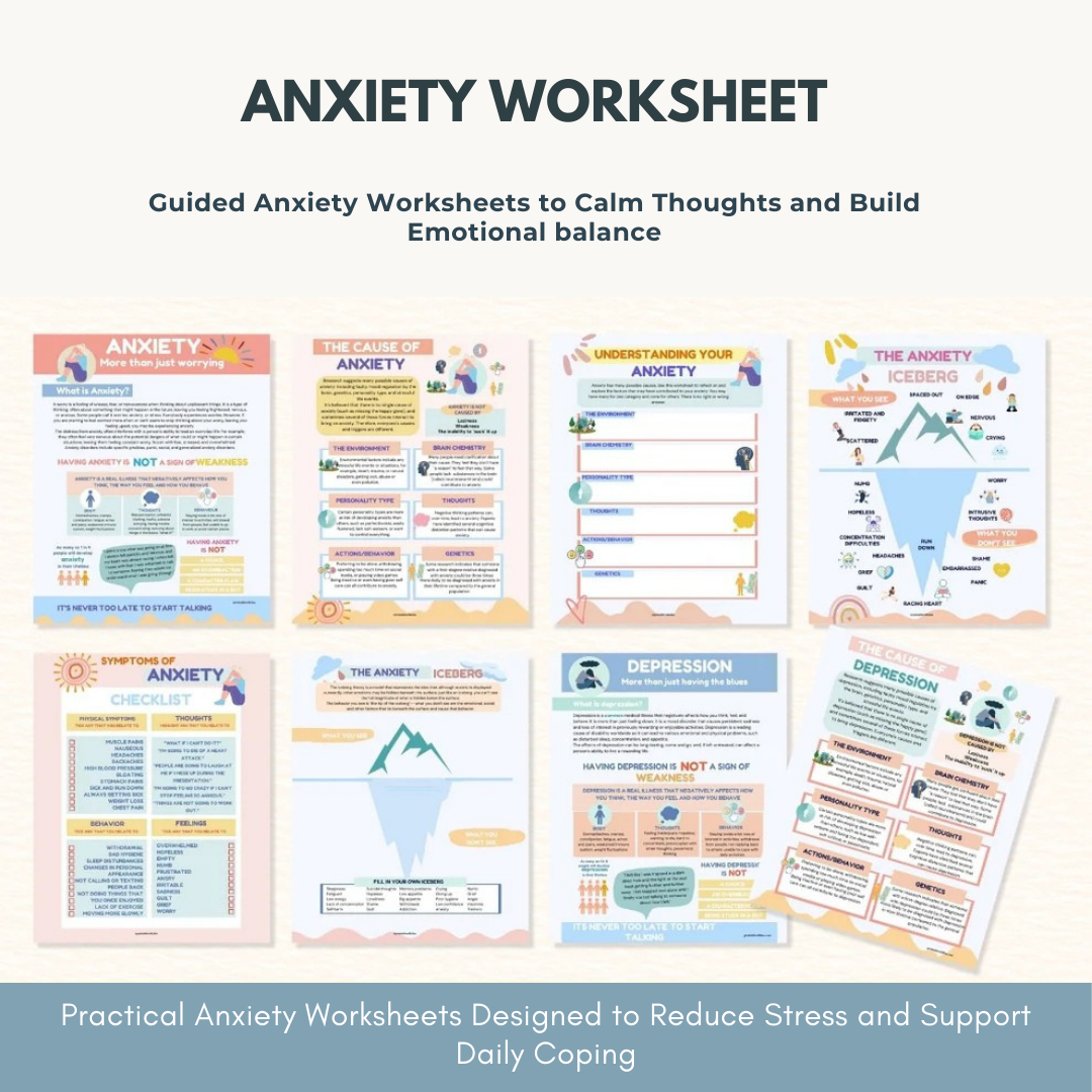Mental Health / Anxiety Bundle 90% off bundle, DBT Flash Card, DBT Cheat Sheet, DBT Worksheet, Mental Health Journal, Self-Care Planner, Anxiety Journal Wiseovia