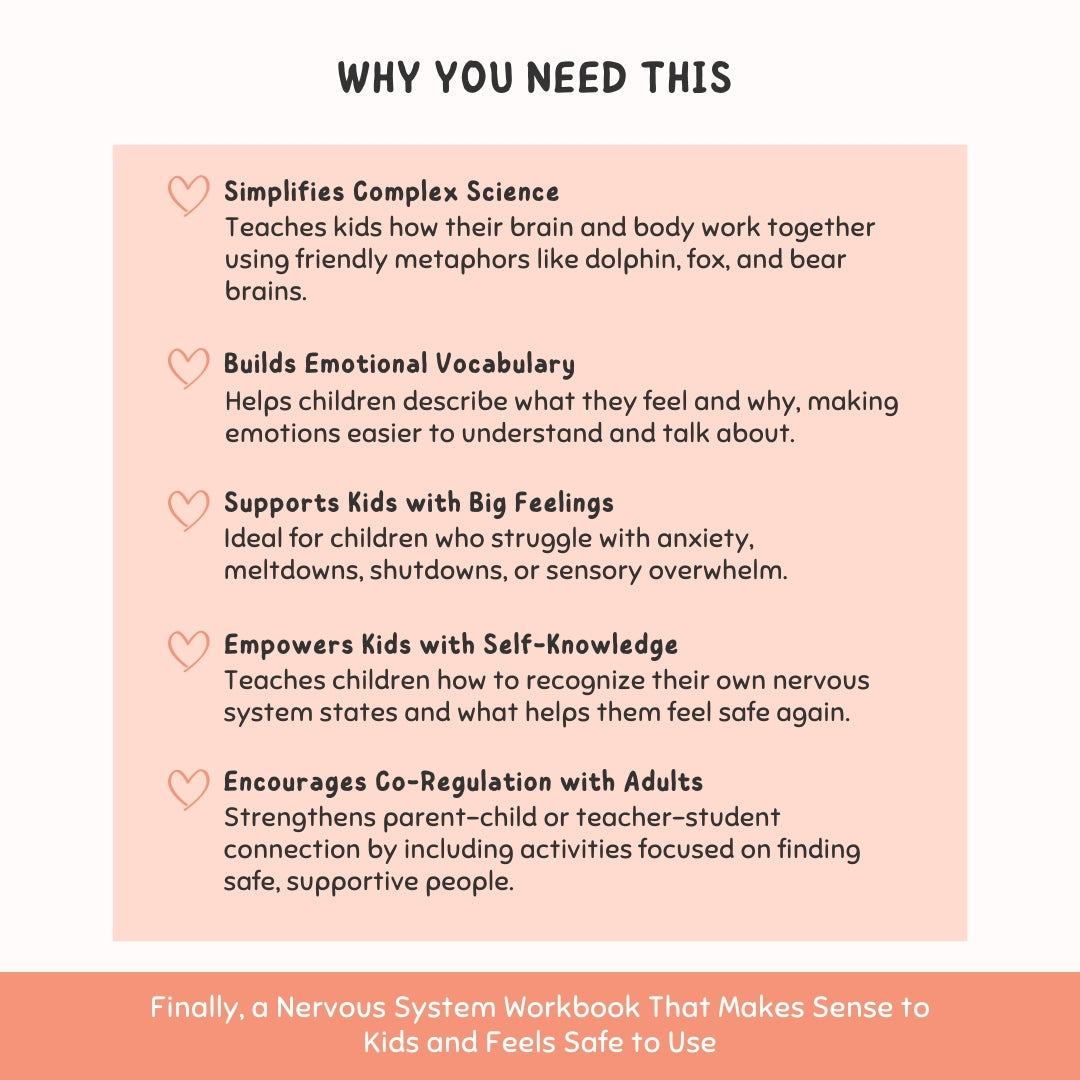 The Polyvagal Theory for Kids | Nervous System Regulation Workbook | Emotional Toolkit with Brain Metaphors