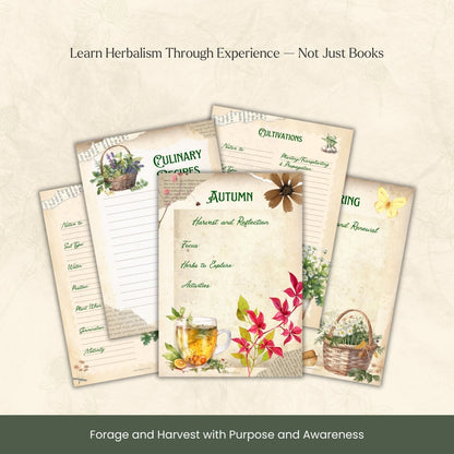 Herbal Healing & Plant Study Workbook – Track Plants, Heal Naturally, Grow Mindfully