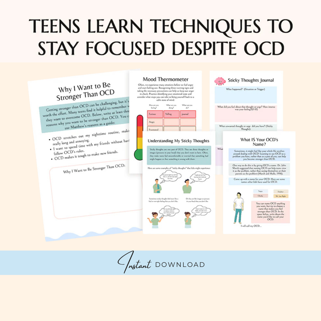 OCD Therapy Worksheets | OCD Tracker and Journal Pages | OCD Management Solutions | Self-Care Workbook Printable Wiseovia