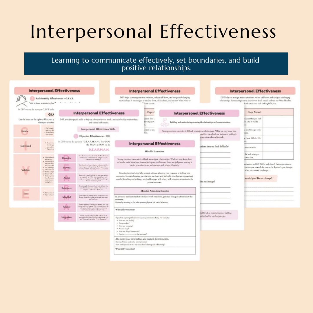 Neurodivergent Friendly DBT Skills, DBT Worksheets, DBT, Emotional Regulation, Neurodivergent, Autism, bpd, therapy worksheets, borderline Wiseovia