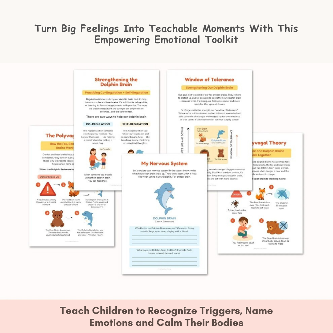 The Polyvagal Theory for Kids | Nervous System Regulation Workbook | Emotional Toolkit with Brain Metaphors Wiseovia