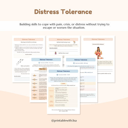 Neurodivergent Friendly DBT Skills, DBT Worksheets, DBT, Emotional Regulation, Neurodivergent, Autism, bpd, therapy worksheets, borderline