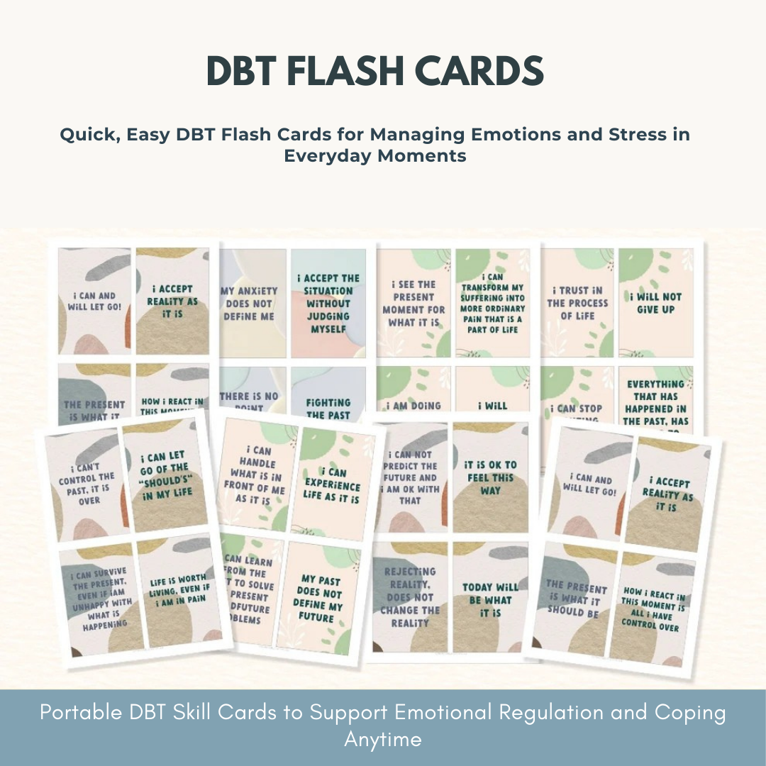 Mental Health / Anxiety Bundle 90% off bundle, DBT Flash Card, DBT Cheat Sheet, DBT Worksheet, Mental Health Journal, Self-Care Planner, Anxiety Journal Wiseovia