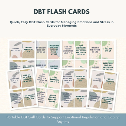 Mental Health / Anxiety Bundle 90% off bundle, DBT Flash Card, DBT Cheat Sheet, DBT Worksheet, Mental Health Journal, Self-Care Planner, Anxiety Journal Wiseovia