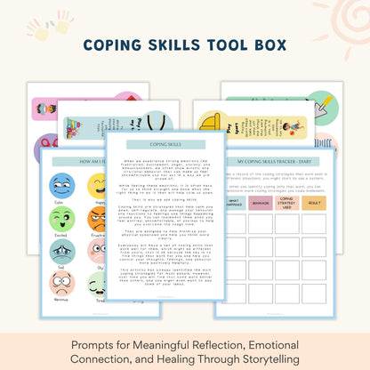 Grief and Loss Therapy Workbook Bundle – 140+ Pages of Healing Tools for Kids, Teens & Adults