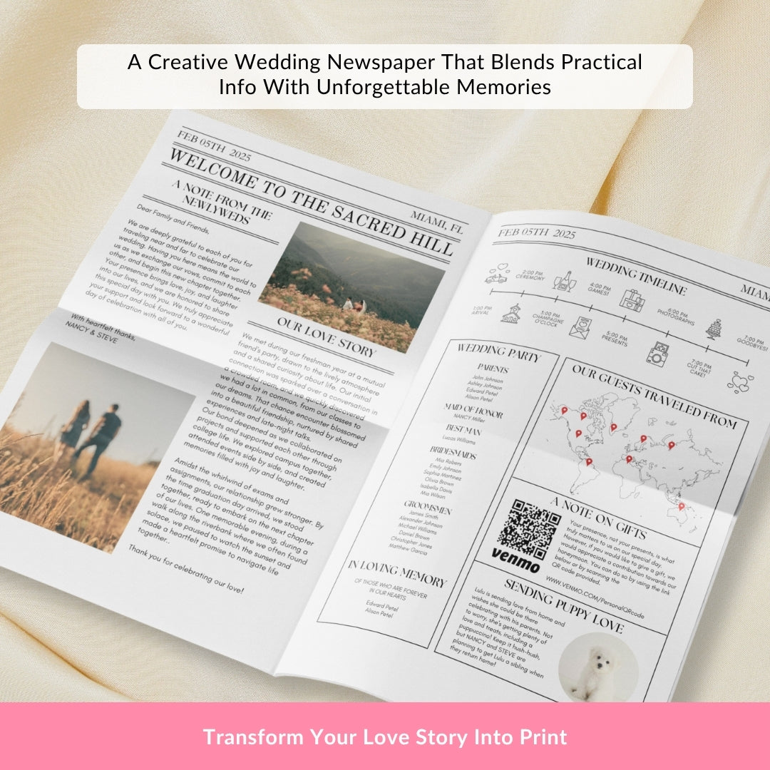 Couple Anniversary Newspaper Template – A Creative Touch for Your Big Day