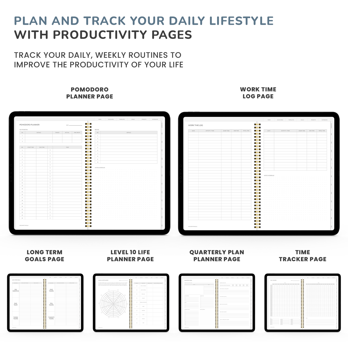 MODERN - NEUTRAL MINIMAL DIGITAL PLANNER - Digital Planner, Goodnotes Planner, iPad Planner, Notability Planner, Dated Digital Planner, 2026 2027 Undated Planner