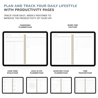 MODERN - NEUTRAL MINIMAL DIGITAL PLANNER - Digital Planner, Goodnotes Planner, iPad Planner, Notability Planner, Dated Digital Planner, 2026 2027 Undated Planner
