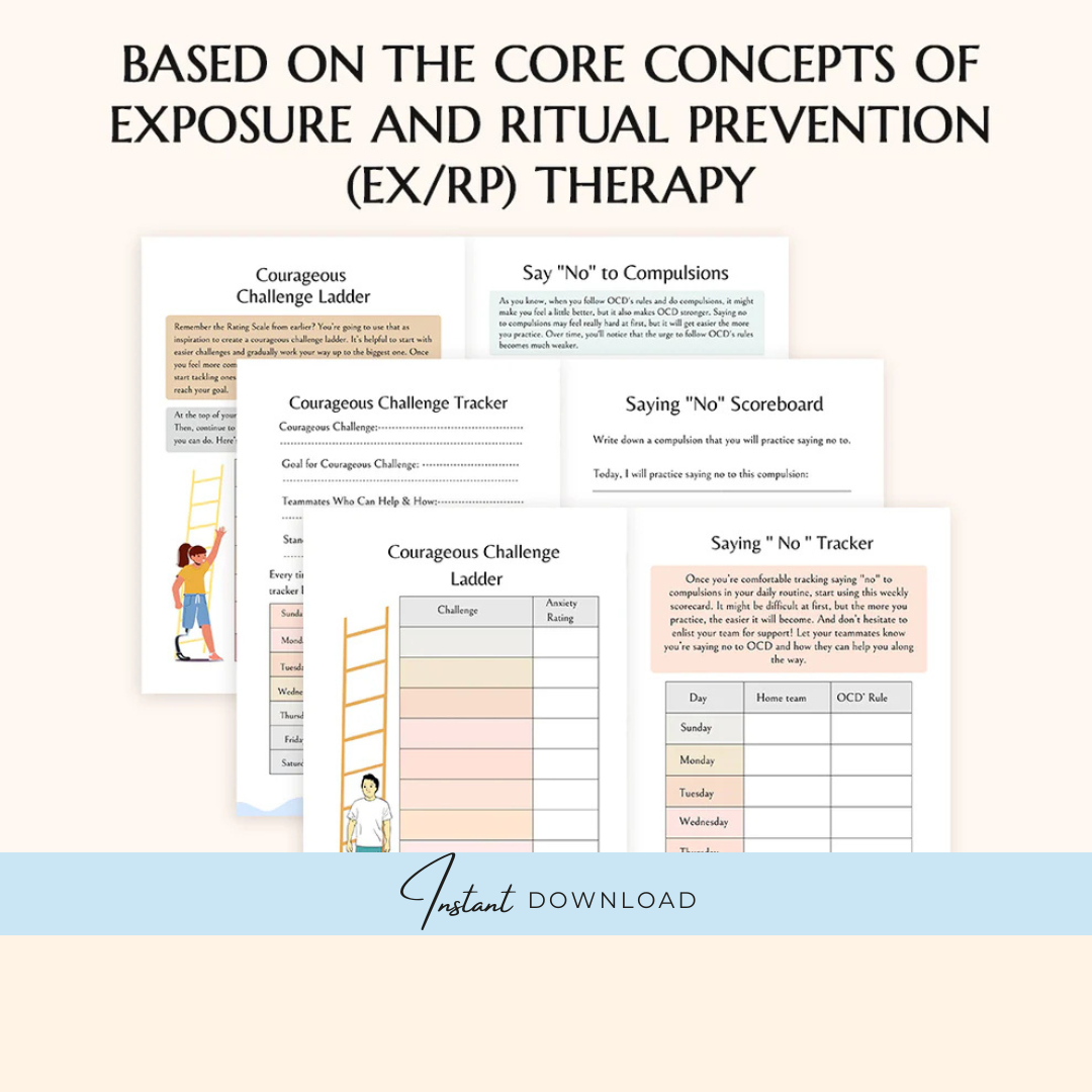 OCD Therapy Worksheets | OCD Tracker and Journal Pages | OCD Management Solutions | Self-Care Workbook Printable Wiseovia