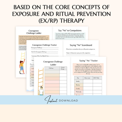 OCD Therapy Worksheets | OCD Tracker and Journal Pages | OCD Management Solutions | Self-Care Workbook Printable Wiseovia