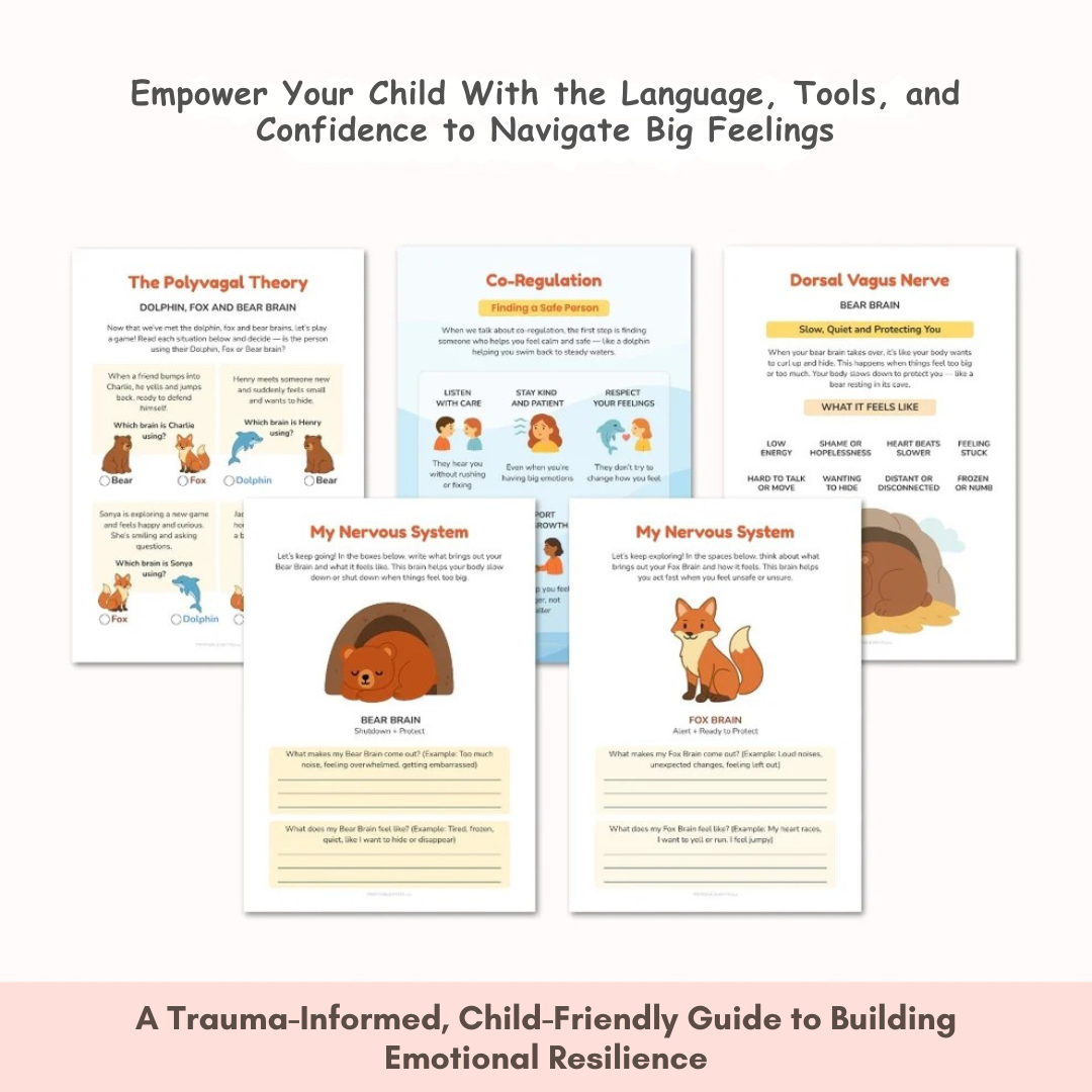 The Polyvagal Theory for Kids | Nervous System Regulation Workbook | Emotional Toolkit with Brain Metaphors Wiseovia