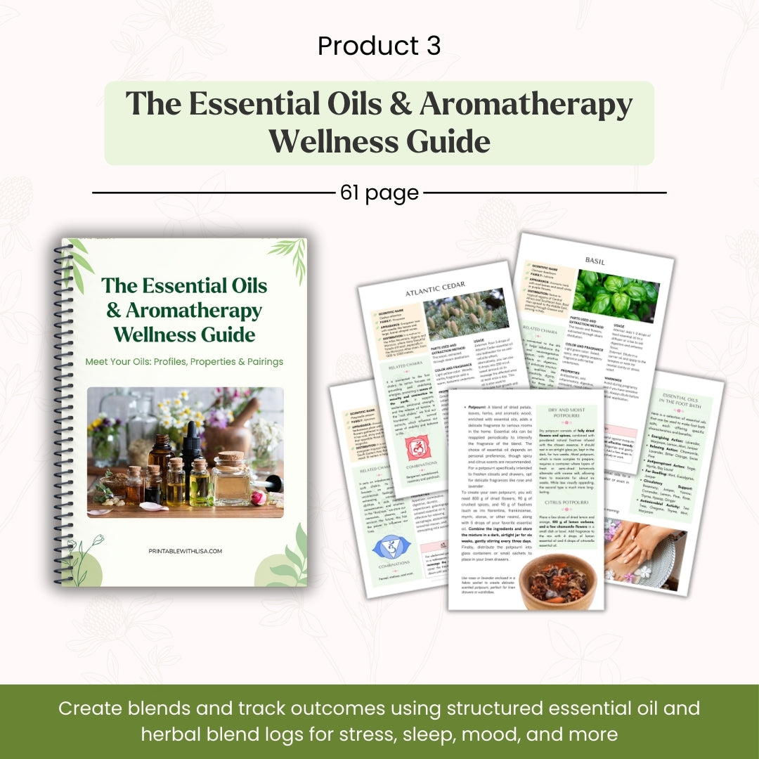 Holistic Herbal Healing & Natural Wellness Bundle - Herbs, Oils & Emotional Support