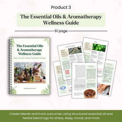 Holistic Herbal Healing & Natural Wellness Bundle - Herbs, Oils & Emotional Support