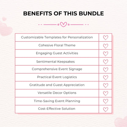 Blossom & Love Bridal Shower Collection – Elegant Templates & Fun Games for a Perfect Celebration