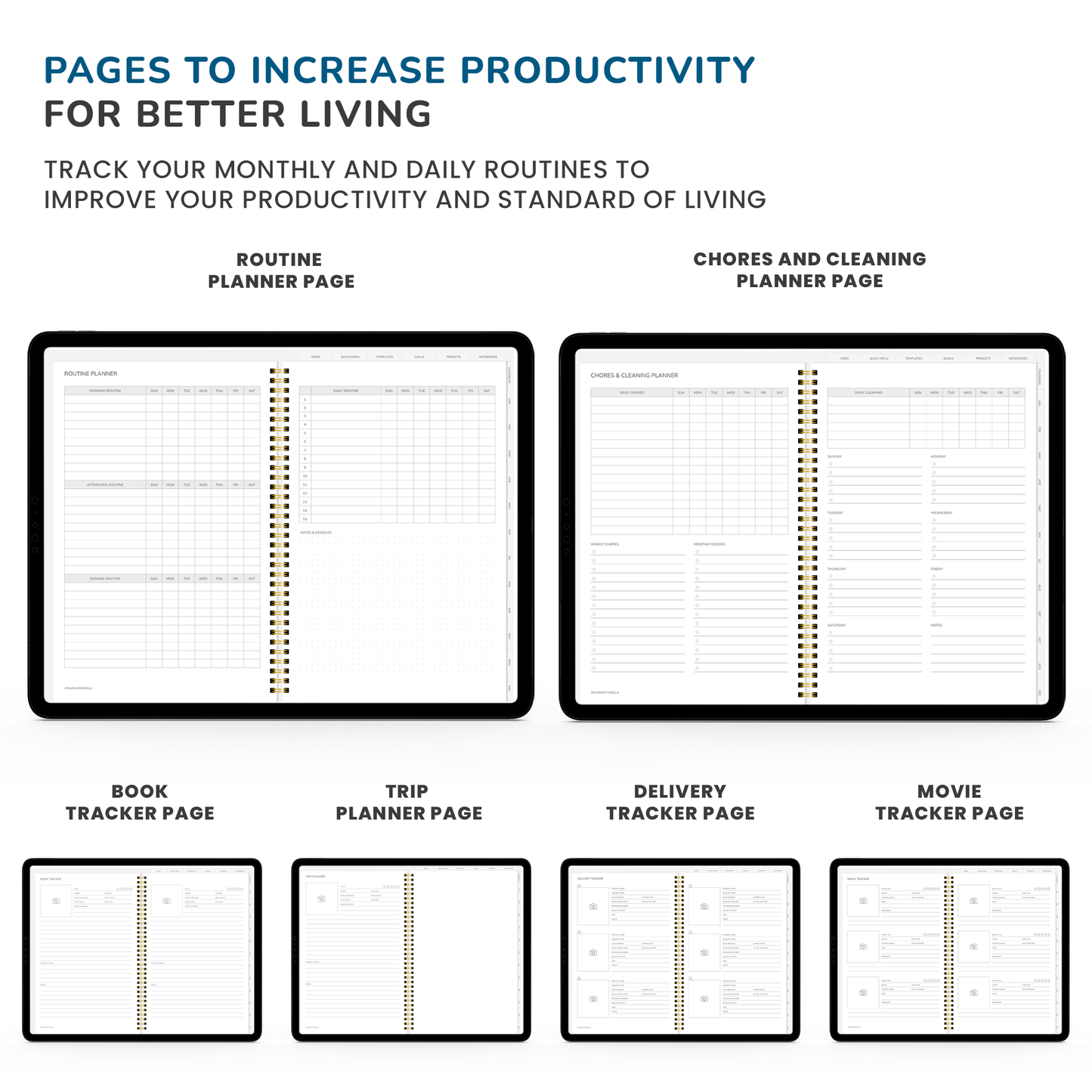 MODERN - NEUTRAL MINIMAL DIGITAL PLANNER - Digital Planner, Goodnotes Planner, iPad Planner, Notability Planner, Dated Digital Planner, 2026 2027 Undated Planner