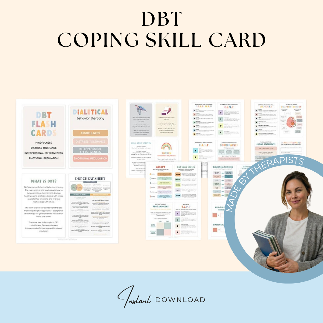 DBT Mega Bundle 90% off bundle, DBT Skills, DBT Workbook, Therapy Worksheet, Therapy Tools, DBT Flash Cards, DBT Cheat Sheet Wiseovia