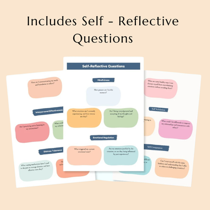 Neurodivergent Friendly DBT Skills, DBT Worksheets, DBT, Emotional Regulation, Neurodivergent, Autism, bpd, therapy worksheets, borderline Wiseovia
