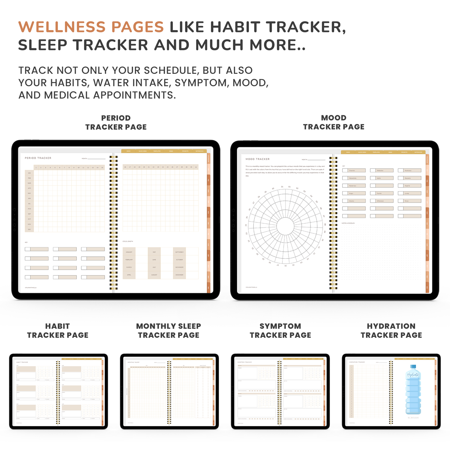 Digital Planner, Goodnotes Planner, iPad Planner, Notability Planner, Dated Digital Planner, 2026 2027 Undated Planner - BOHO THEME PLANNER