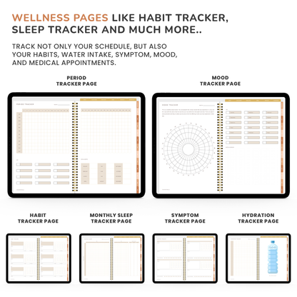 Digital Planner, Goodnotes Planner, iPad Planner, Notability Planner, Dated Digital Planner, 2026 2027 Undated Planner - BOHO THEME PLANNER